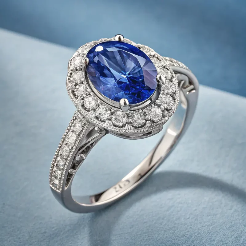 Platinum Sapphire Ring